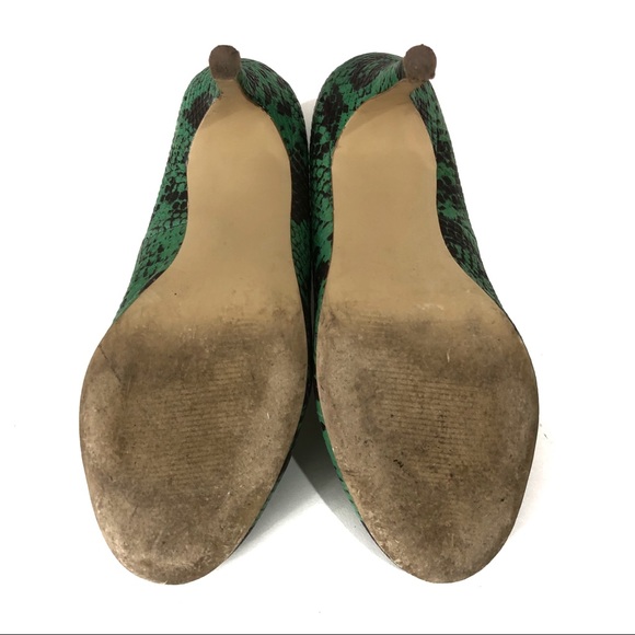 Steve Madden Green Snakeskin Aspiree Heels - Picture 7 of 7